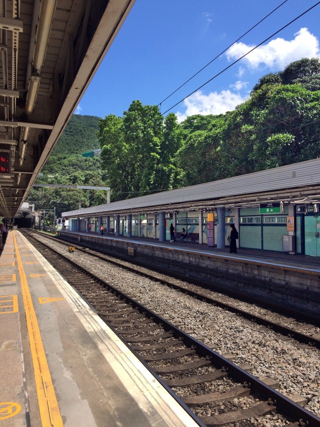 Leaving Hong Kong for China via train.